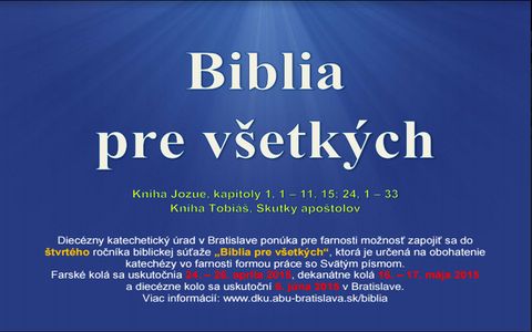 Biblia pre všetkých – ročník 2015