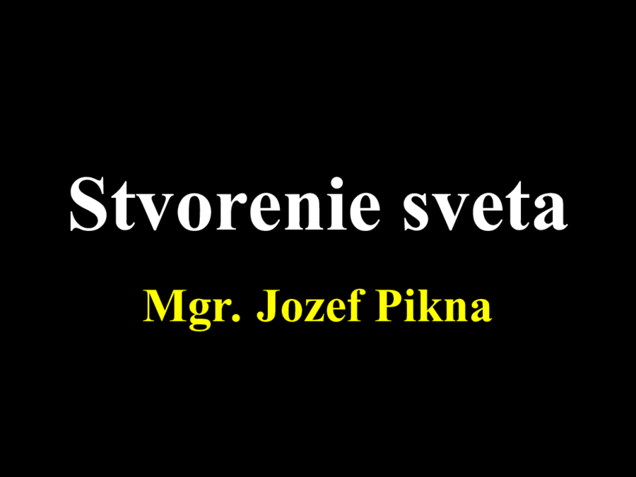 Stvorenie sveta