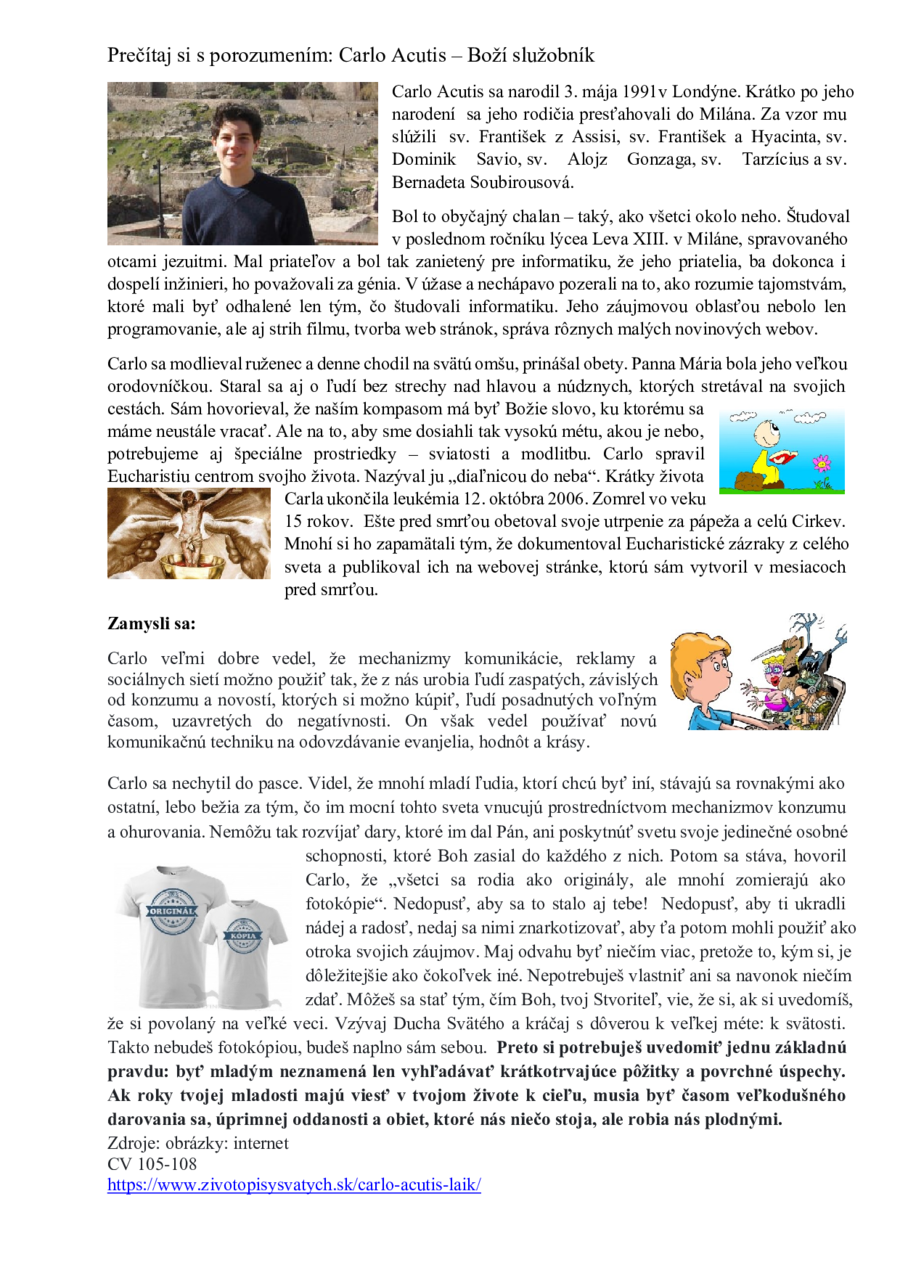 Carlo Acutis – Boží služobník