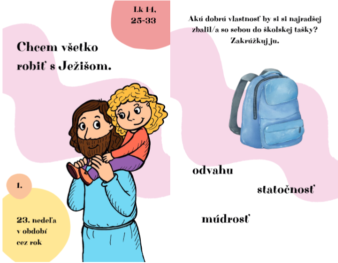 Ukážka kariet k nedeľným evanjeliám